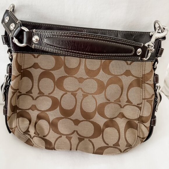 Coach Brown Leather Signature Shoulder Bag - Picture 4 of 8